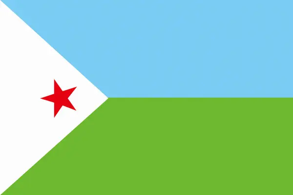 Bandiera Nazionale Gibuti — Foto Stock