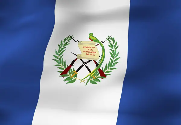 Bandeira Nacional Guatemala — Fotografia de Stock
