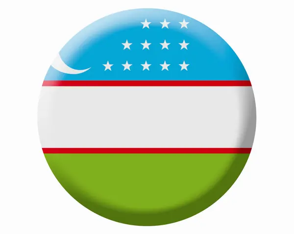 Özbekistan Bayrağı — Stok fotoğraf