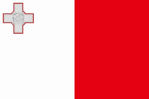 Flaga Narodowa Malty — Zdjęcie stockowe