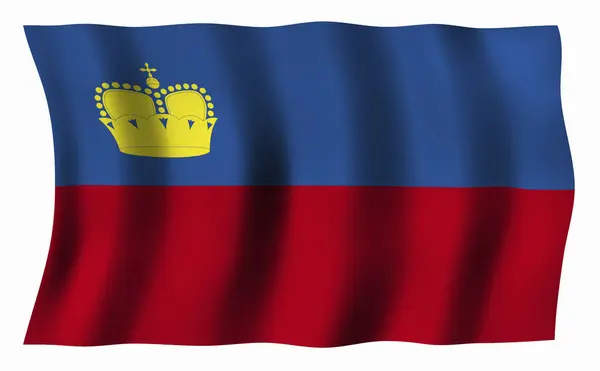 National Flag Liechtenstein — Stock Photo, Image