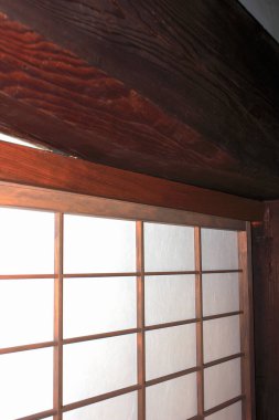 Japon geleneksel ahşap penceresi