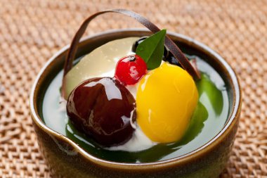 Lezzetli tatlı manzarası