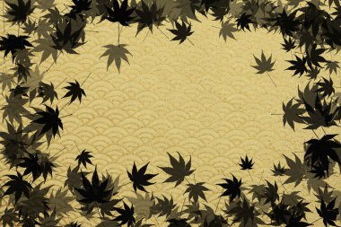 Sonbahar yapraklarıyla kusursuz soyut desen