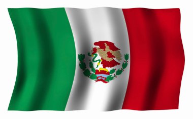 Meksika ulusal bayrağı. 