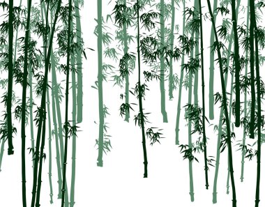 Bambular ve resimlerle kusursuz soyut desen