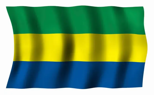 Gabon Flag White Background Vector Illustration — Stock Photo, Image