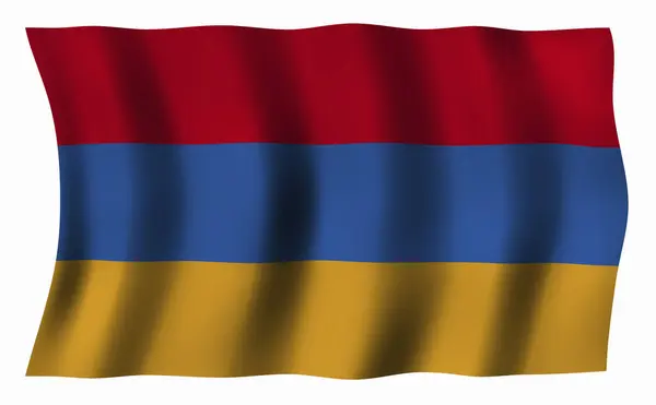 Vlajka Mávání Arménie — Stock fotografie