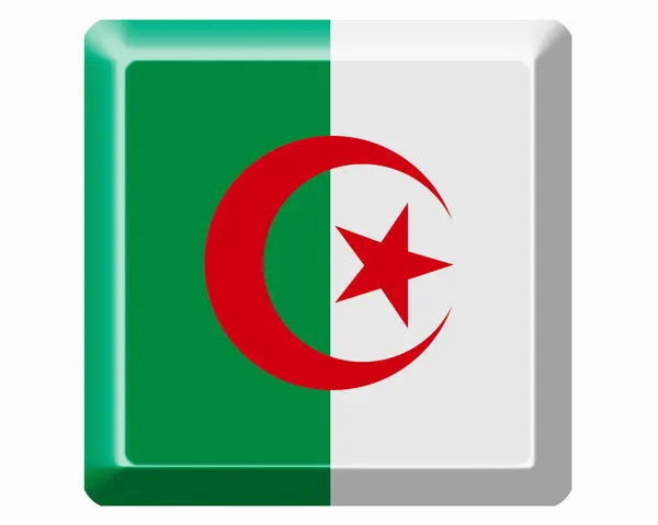 National Flag Algeria — Stock Photo, Image