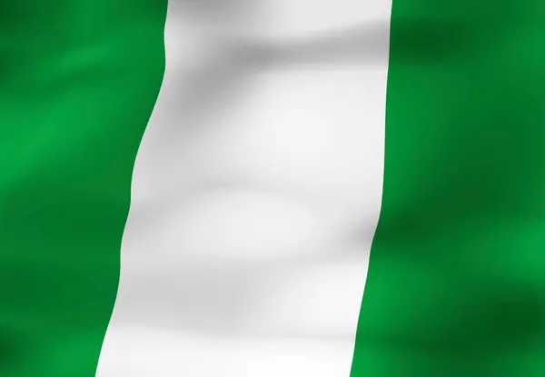 Flagi Narodowej Nigerii — Zdjęcie stockowe