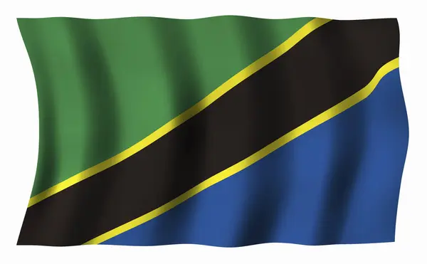 Flag Tanzania — Stock Photo, Image