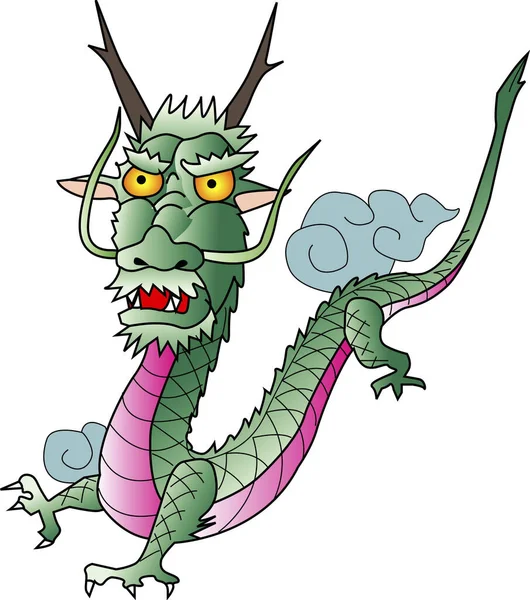 Japanese style dragon, asian cartoon character