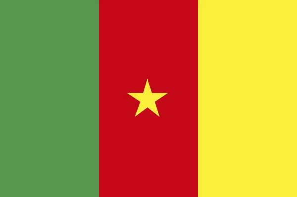 Bandeira Nacional Camarões — Fotografia de Stock
