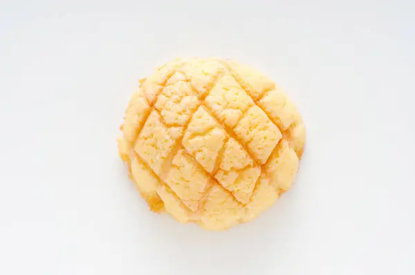 Japanese Sweet Bread Resembles Muskmelon Melon Pan Baked Cookie Dough — Stock Photo, Image