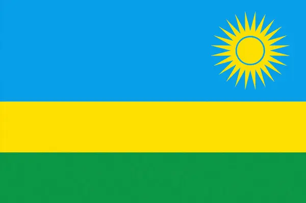 Bandera Nacional Ruanda — Foto de Stock