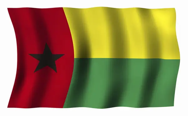 Bandeira Nacional Guiné Bissau — Fotografia de Stock