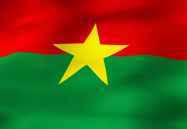 Bandeira Nacional Burkina Faso — Fotografia de Stock