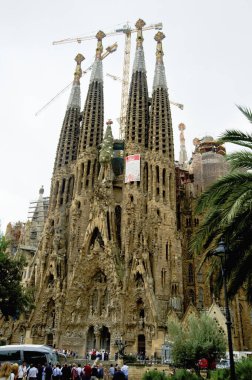 Sagrada de familia, Barselona, İspanya ve Avrupa 'nın simgeleri  