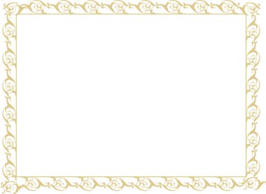 Beyaz arkaplanda izole edilmiş metin için yeri olan eski çerçeve 