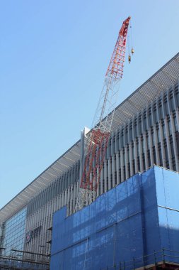 Tokyo, Japonya 'daki inşaat alanının manzarası