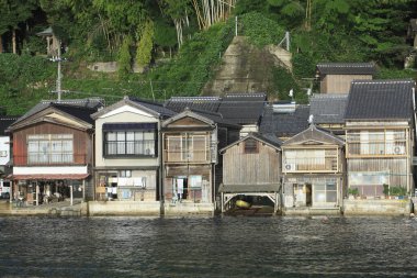 Yazın Japonya 'da güzel Shikoku köyü.