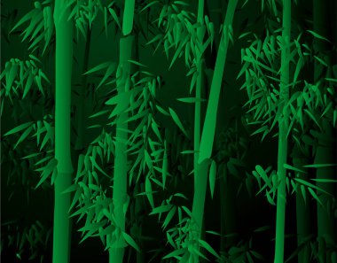 Bambular ve resimlerle kusursuz soyut desen