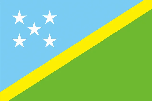 Bandeira Das Ilhas Salomão — Fotografia de Stock