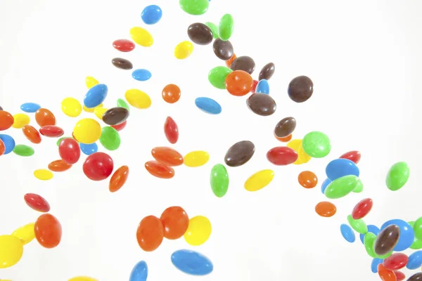 Bunte Bonbons Isoliert Einem Weißen Hintergrund — Stockfoto