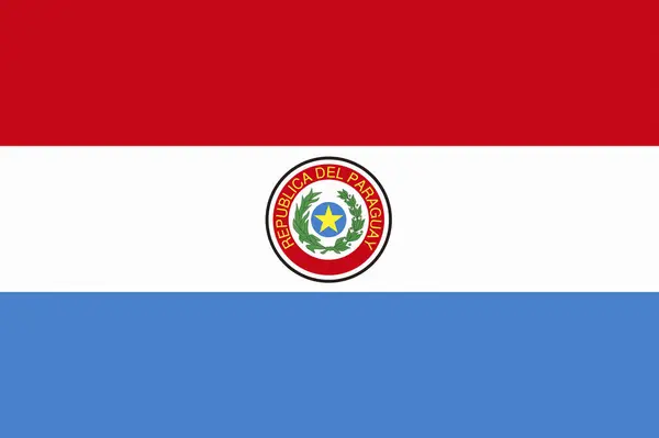 Bandeira Nacional Paraguay — Fotografia de Stock