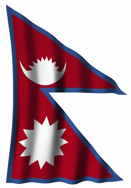 Den Nationella Flaggan Nepal — Stockfoto