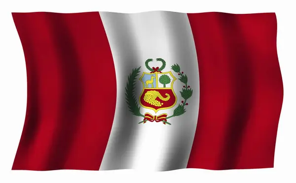 Vlajka Peru Vektorové Ilustrace — Stock fotografie