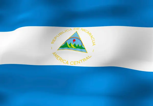 Nationale Vlag Van Nicaragua — Stockfoto