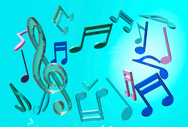  musical notes background for poster design