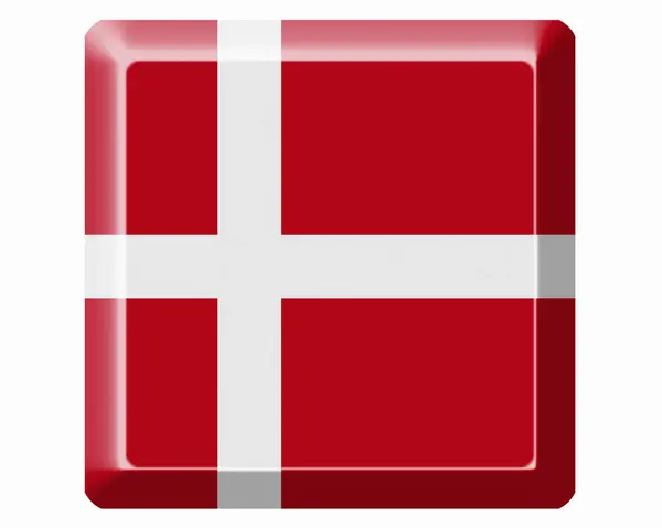 Государственный Флаг Дании — стоковое фото