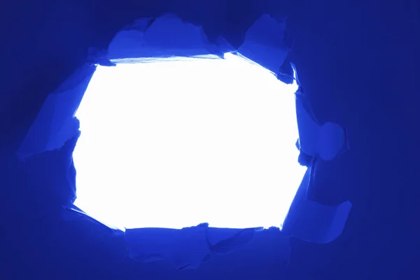 Hole Torn Paper White Background — Stock Photo, Image