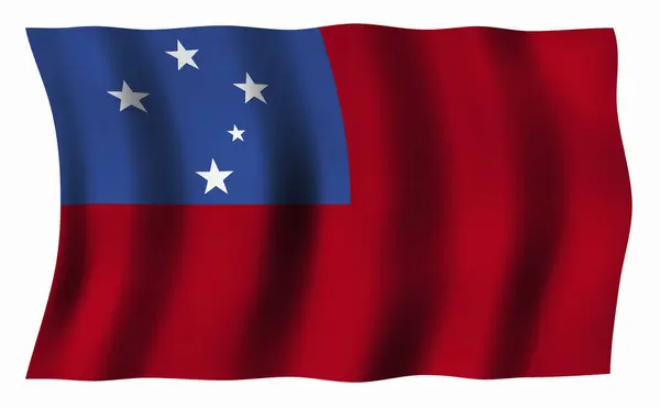 Bandiera Nazionale Samoa — Foto Stock
