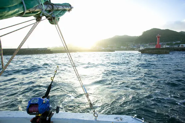 Fishing Boat Sunset — Stock Photo, Image