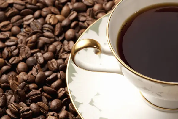 Kávécsésze Kávébab — Stock Fotó