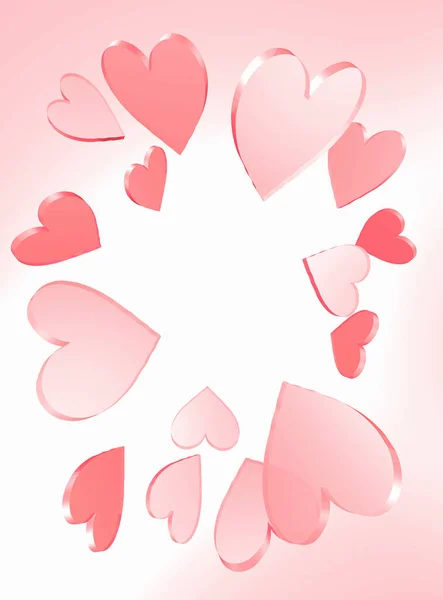 Hintergrund Für Valentinstag Mit Herzmotiv — Stockfoto