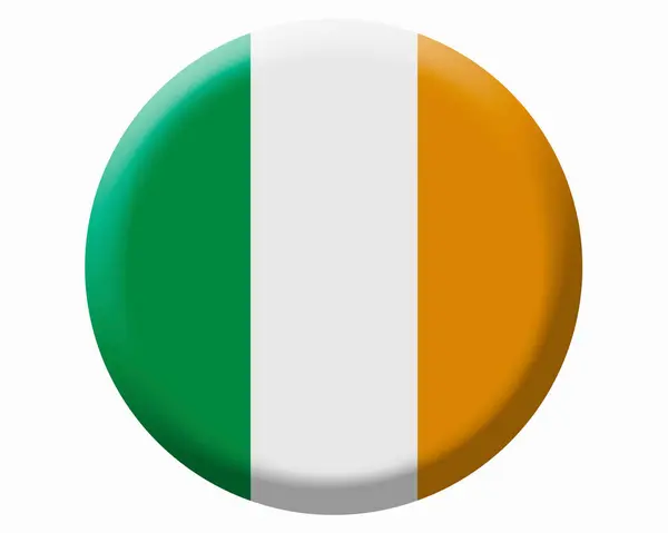 Pulsante Rotondo Della Bandiera Dell Irlanda — Foto Stock