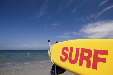 Japonya Hayama 'da sörf kurtarma ile Morito Plajı