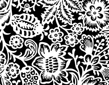 Soyut çiçek elementleriyle dekoratif çiçek arkaplanı 