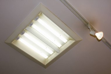 Tavanda parlak bir ışık, kapat