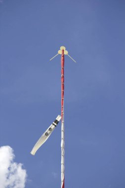  Gion Matsuri festivali için Kyoto 'da dev hoko şamandırası 