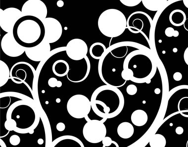 Çiçek elementleri ve doku içeren soyut arkaplan