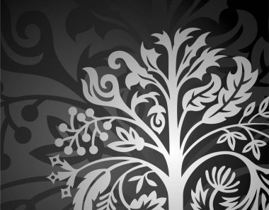 Soyut çiçek elementleriyle dekoratif çiçek arkaplanı 