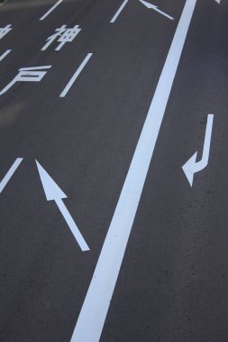 Japonya 'da trafik işaretleri ve oklar