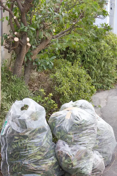 Pile Garbage Bags Street — Stock Photo, Image