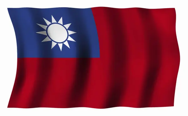Den Nationella Flaggan Taiwan — Stockfoto