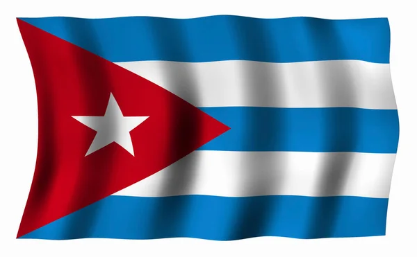 キューバ国旗 3Dイラスト — ストック写真